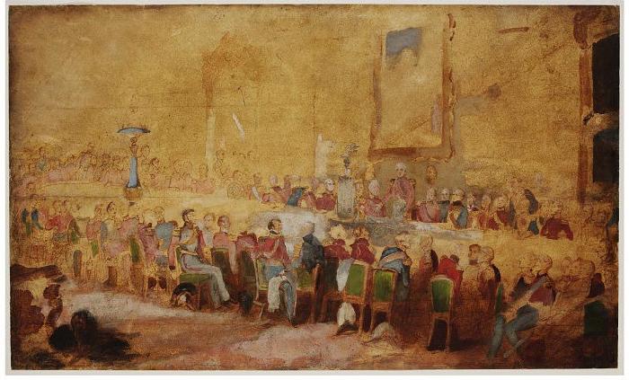 William Salter Sketch of the 1836 Waterloo Banqet by William Salter oil painting image